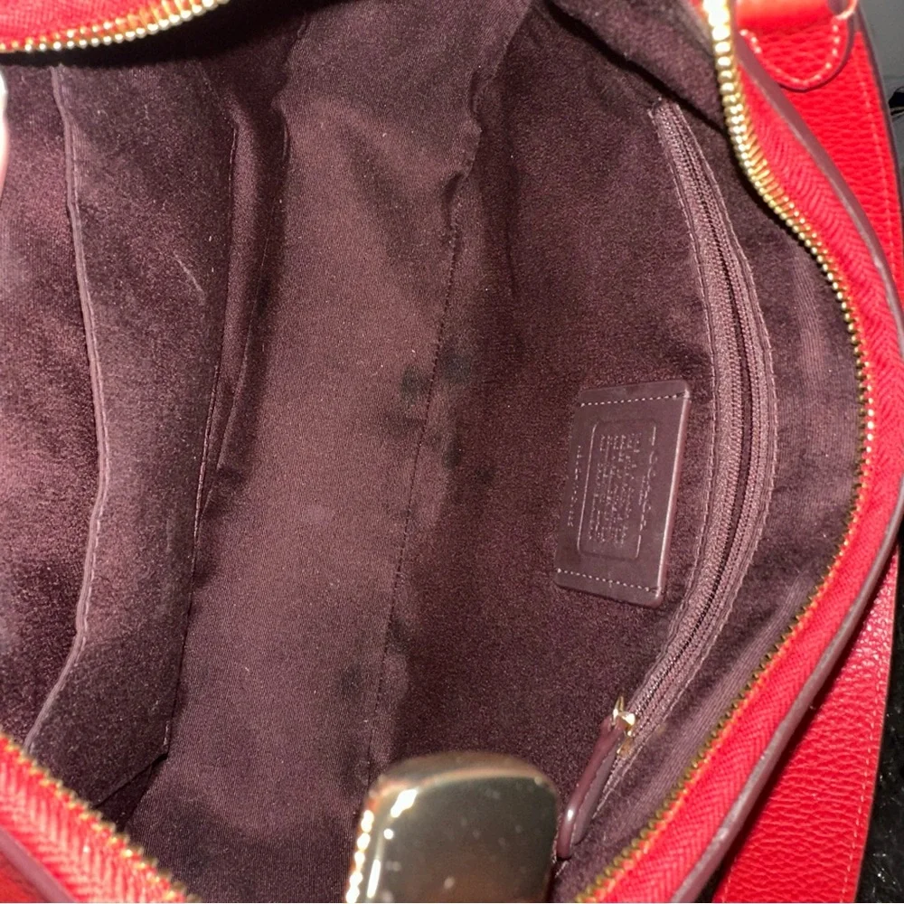 Coach Cherry Red Hobo Bag ❤️ SEND A OFFER!! Free Gift 🎁 w/ purchase - Picture 8 of 11